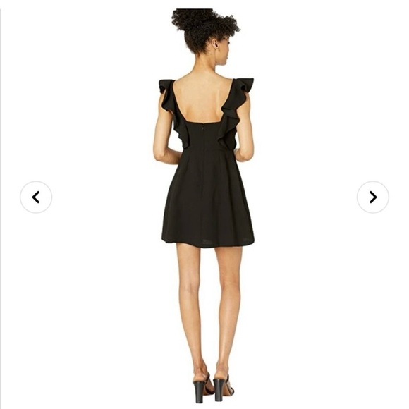 BCBGeneration Black Ruffle Sleeve Mini Dress sz 6 NWT Little Black Dress Formal - Picture 2 of 9